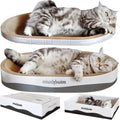 miwoowim 3-Piece Cat Scratcher Set, Oval Bowl Nest for Indoor Cats