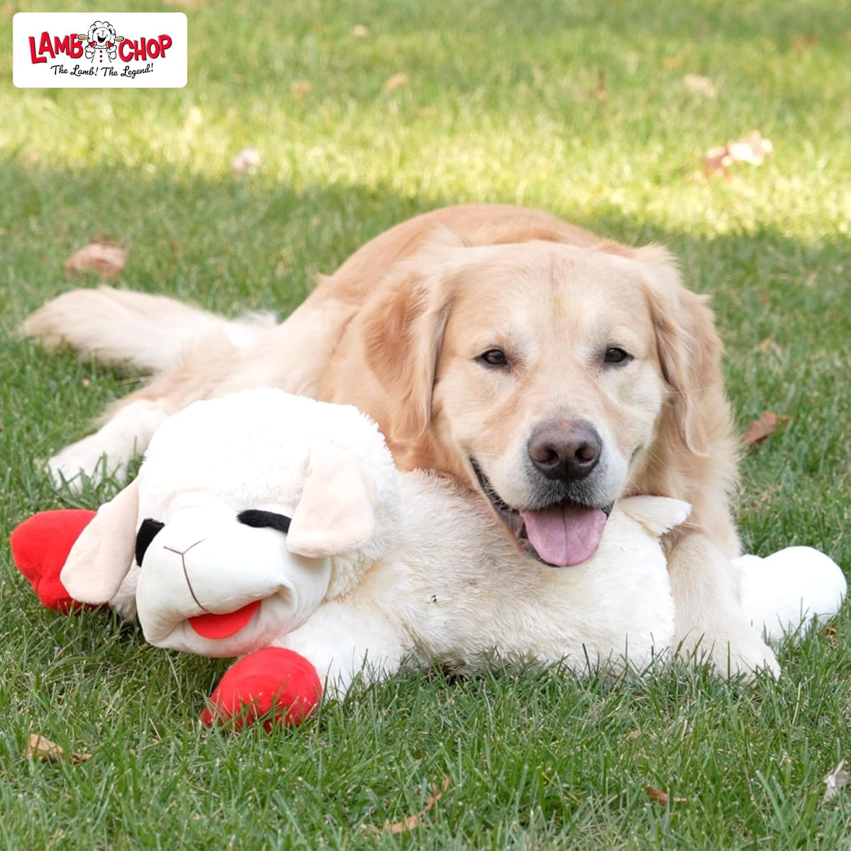 Multipet Lamb Chop Dog Plush Toy - Squeaky Toy for All Dogs - Extra Soft Plush - Stuffed Animal for Cuddling & Playing - Jumbo (24", Cream)