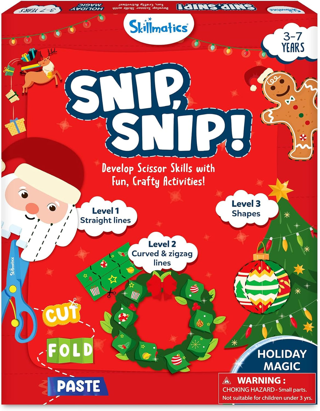 Skillmatics Snip Snip, Scissor Skills, Felt Craft Activity, Gift for Kids