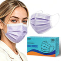 akgk 100Pcs Disposable Face Masks, Black Face Mask, 3 Ply Disposable Mask