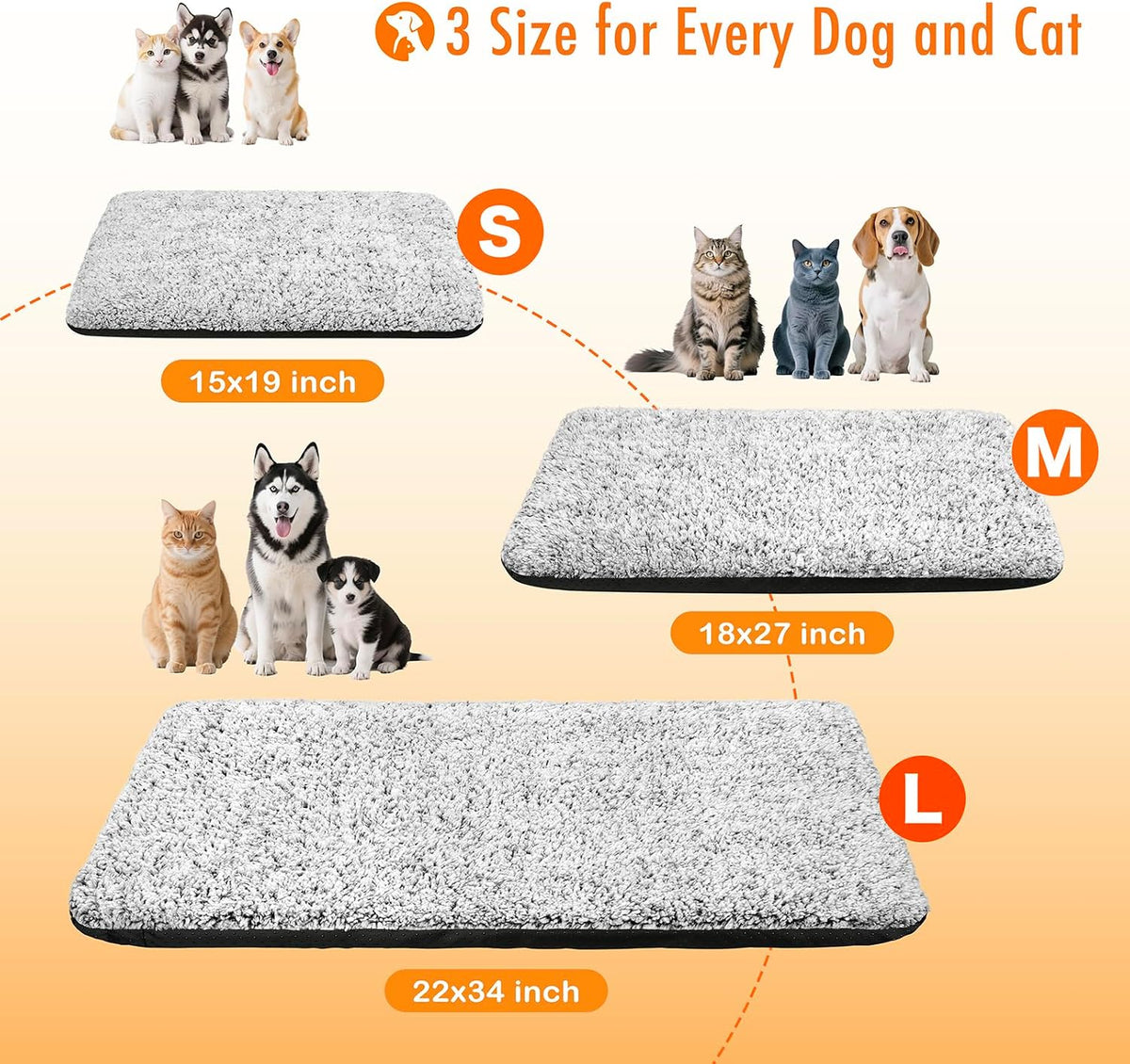 Self Warming Cat Bed, 2.0 Upgraded Thermal Mat for Indoor Cats, 15 x 19 In