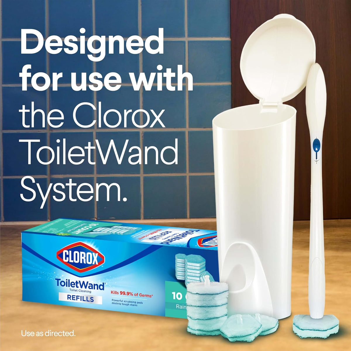 Clorox ToiletWand Toilet Cleaner Refills, Toilet brush, Rainforest Rush, 20 Count