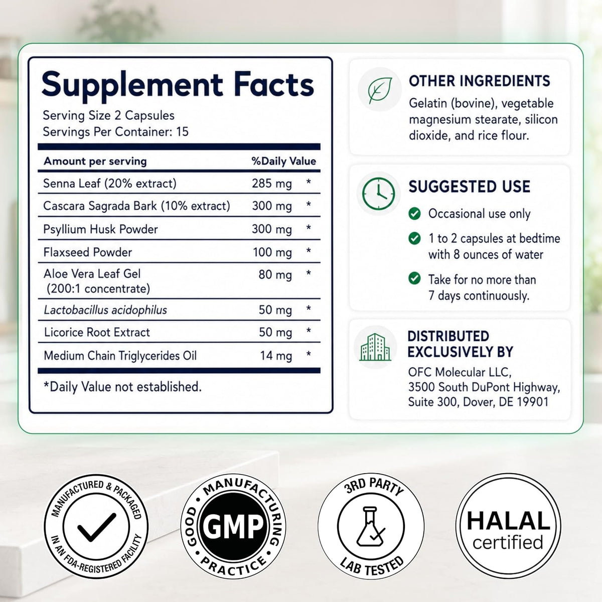 Youth & Tonic 15 Day Cleanse - Colon Cleanse & Gut Support, 30 Pills