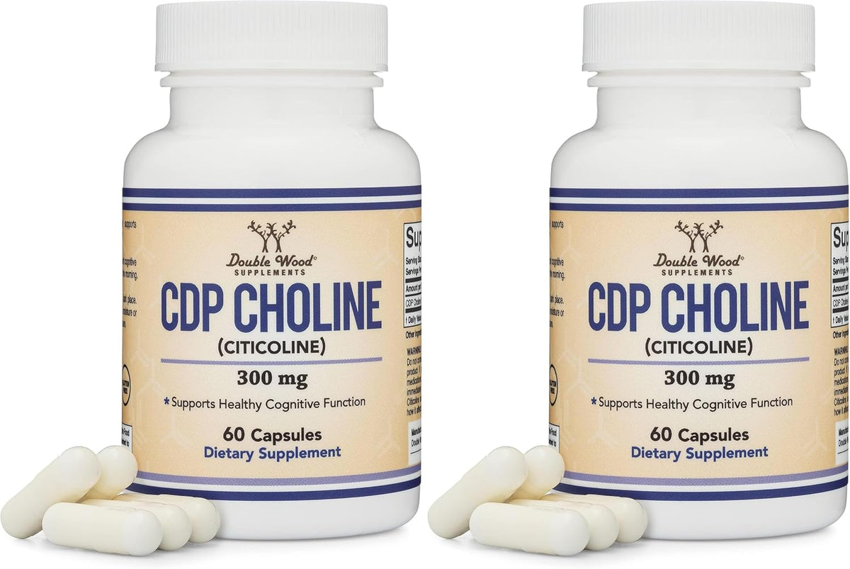 CDP Choline (Citicoline) 300mg, Memory, Focus & Mental Energy, 60 Ct