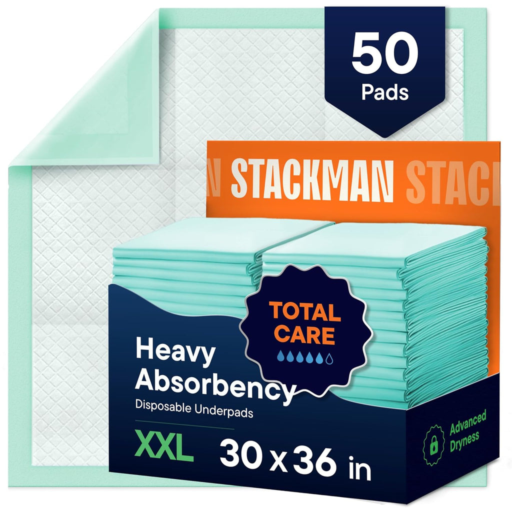 Chucks Pads Disposable - 30x36 Underpads [50-Pack] Incontinence Chux Pads