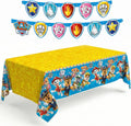 Paw Patrol Tablecloth and Paw Patrol Birthday Banner - Party Decorations
