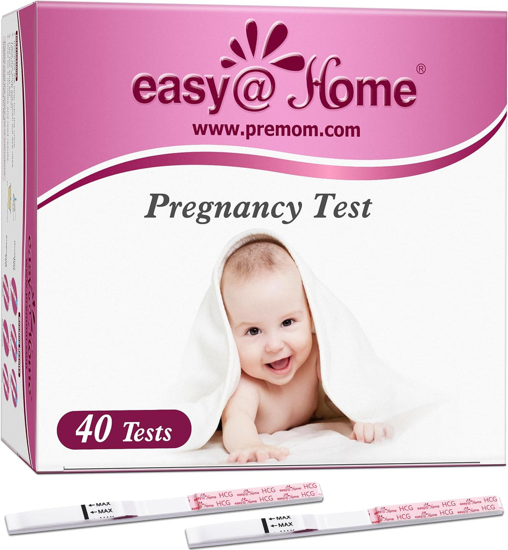 easy@Home Pregnancy Test Strips, 20 Pack with Premom App