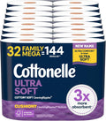 Cottonelle Ultra Soft Toilet Paper, 9 Mega Rolls = 36 Regular Rolls