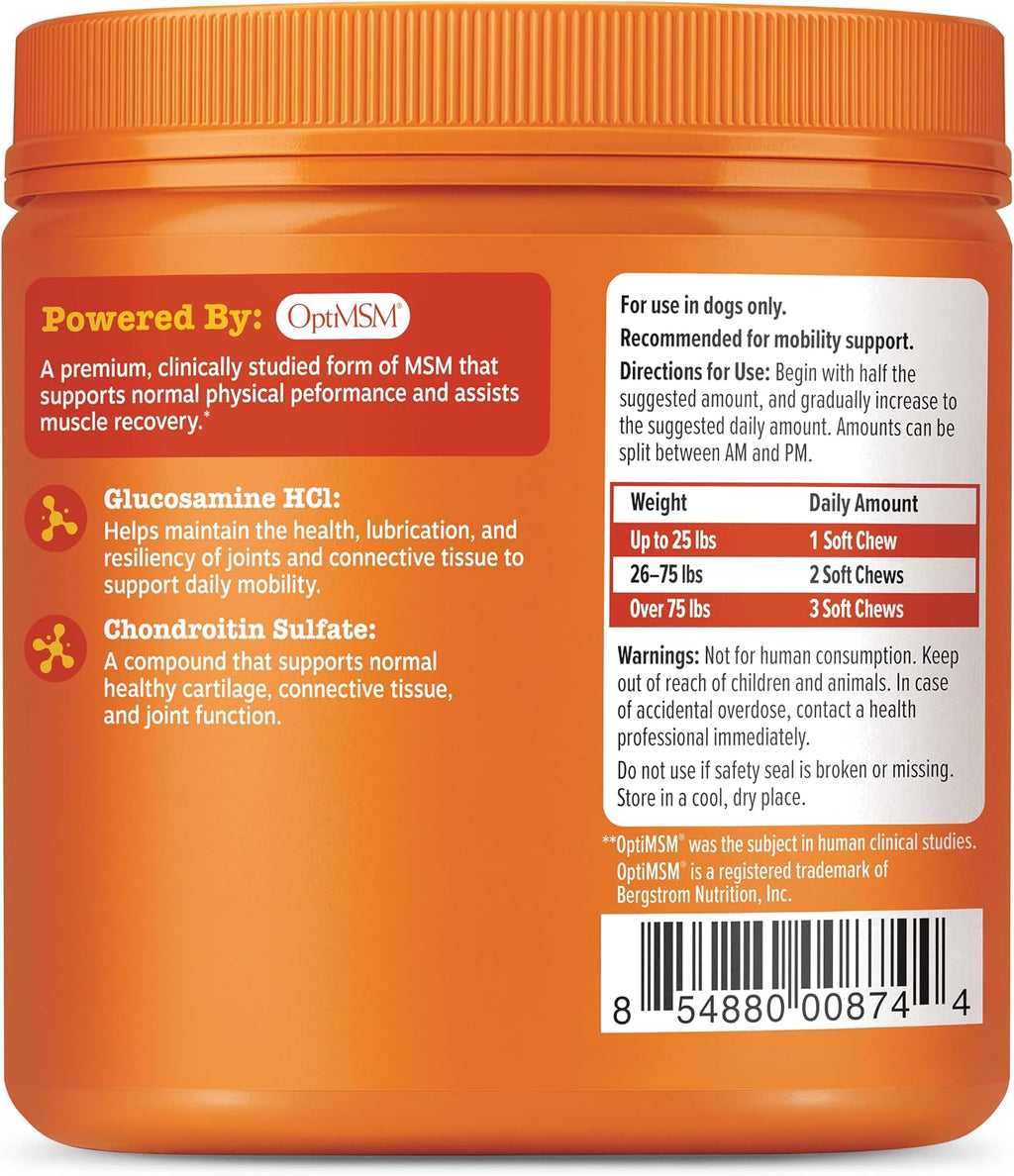 Zesty Paws Glucosamine for Dogs - Dog Joint Supplement, Bacon, 90 Ct