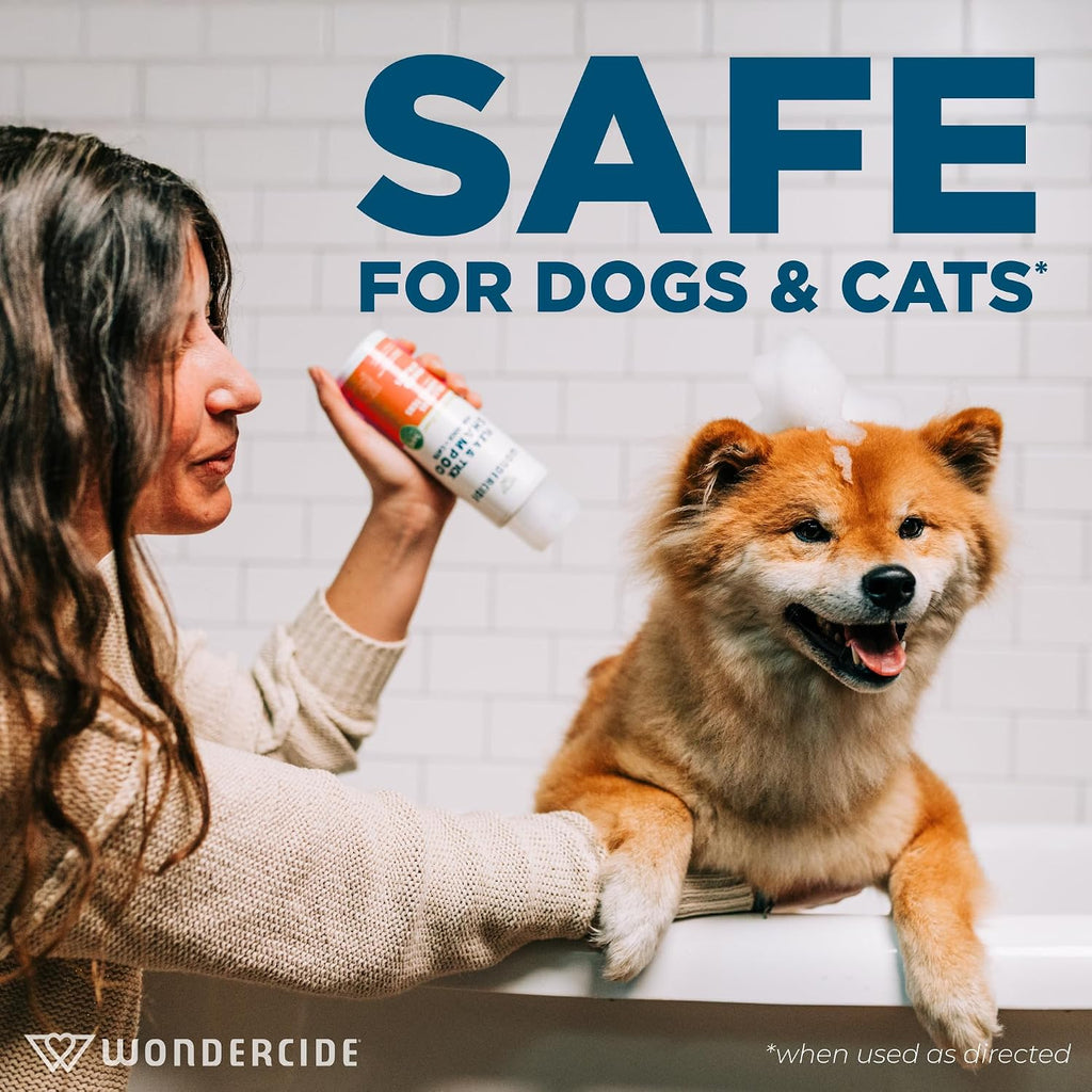 Wondercide - Flea & Tick Shampoo for Dogs and Cats - Peppermint - 12 Fl oz