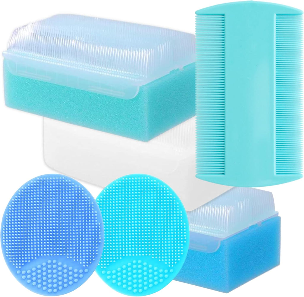 Cradle Cap Brush for Babies - Cradle Cap Treatment 6-Pack Baby Bath Sponges