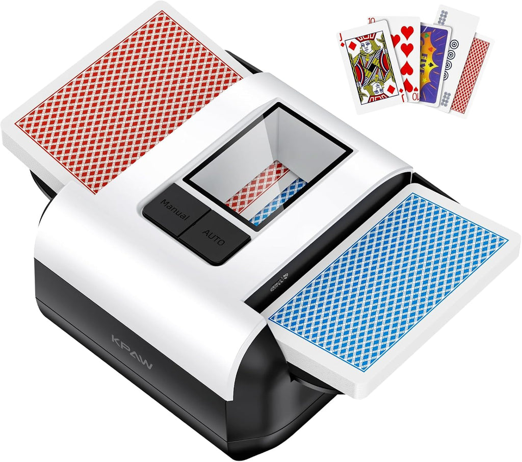 KPAW Automatic Card Shuffler for 1-2 Decks with Dual Modes
