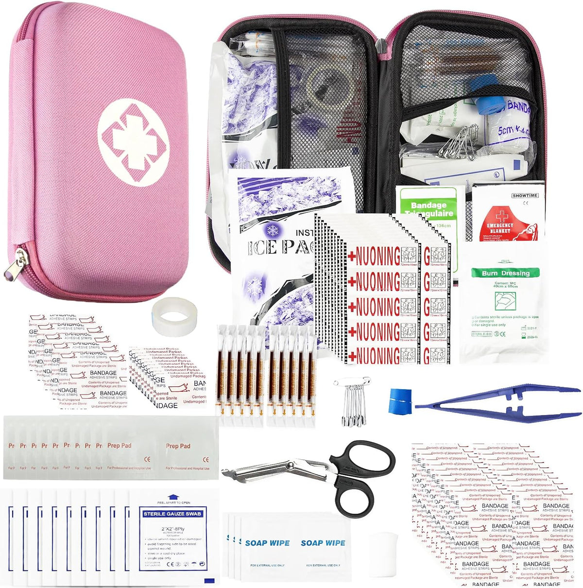First Aid Kit 277PCS Car Home Camping Essentials Red Emergency Kit YIDERBO