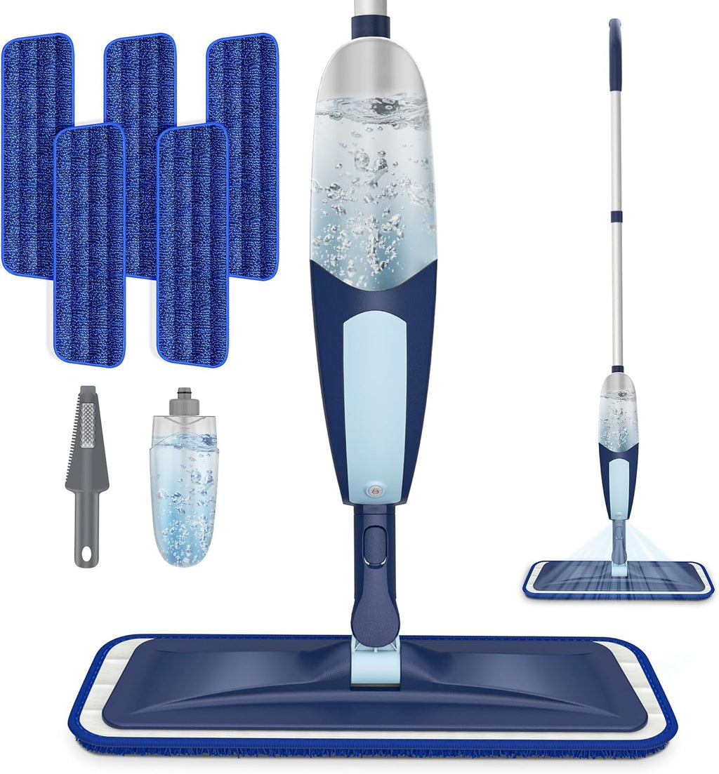 Spray Mop for Floor Cleaning: Microfiber Wet Dry Mops with 3 Washable Pads