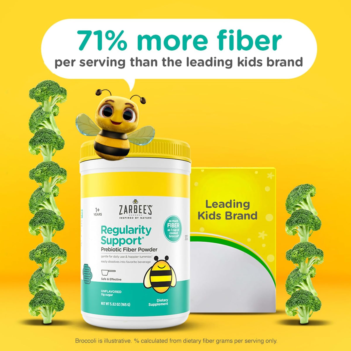 Zarbee's Kids Regularity Support Prebiotic Fiber Powder, 5.82 oz