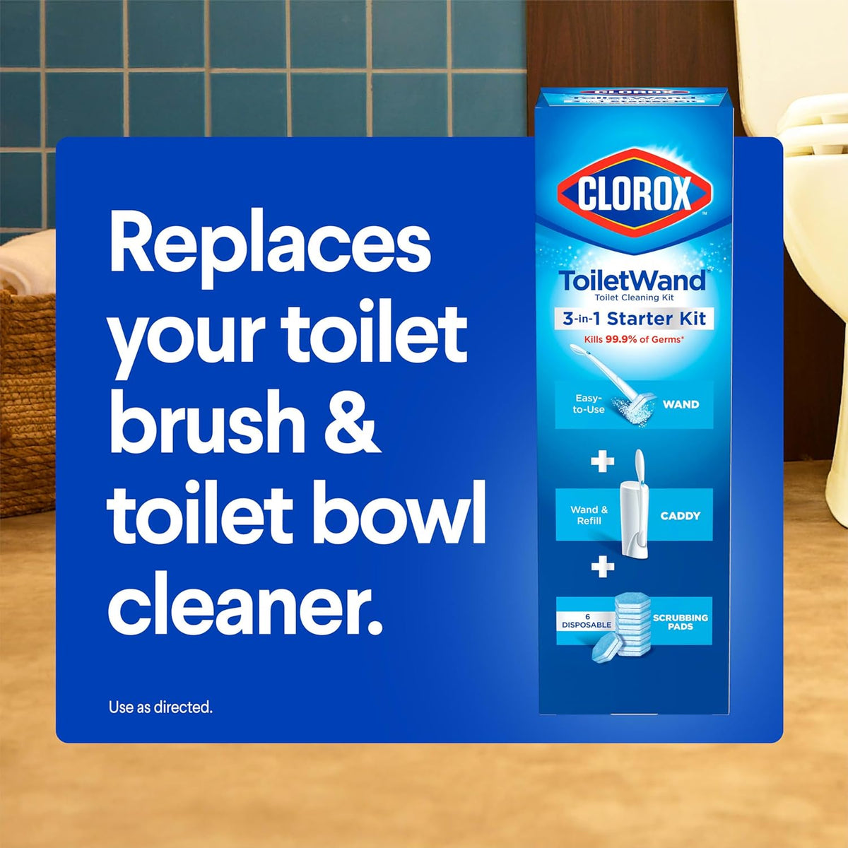 Clorox ToiletWand Toilet Cleaner Refills, Toilet brush, Rainforest Rush, 20 Count