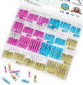 TICONN 120 Pcs Heat Shrink Wire Connectors, Marine Crimp Ring Terminal Kit