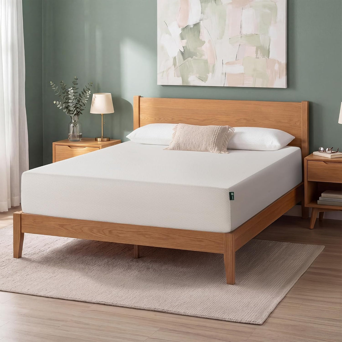 Zinus 6 Inch Full Green Tea Memory Foam Mattress, Medium Firm Feel