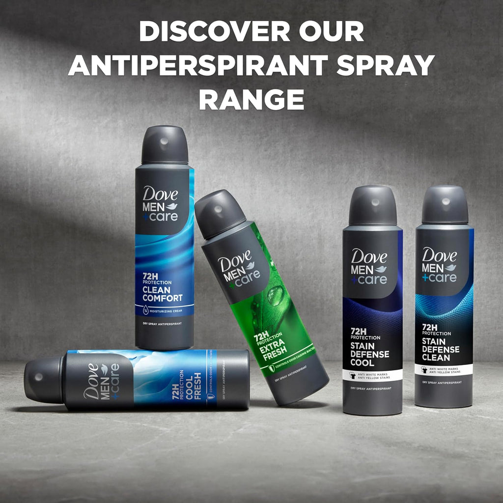 DOVE MEN + CARE Dry Spray Antiperspirant Coastal Cedar 3.8 oz 4 Count