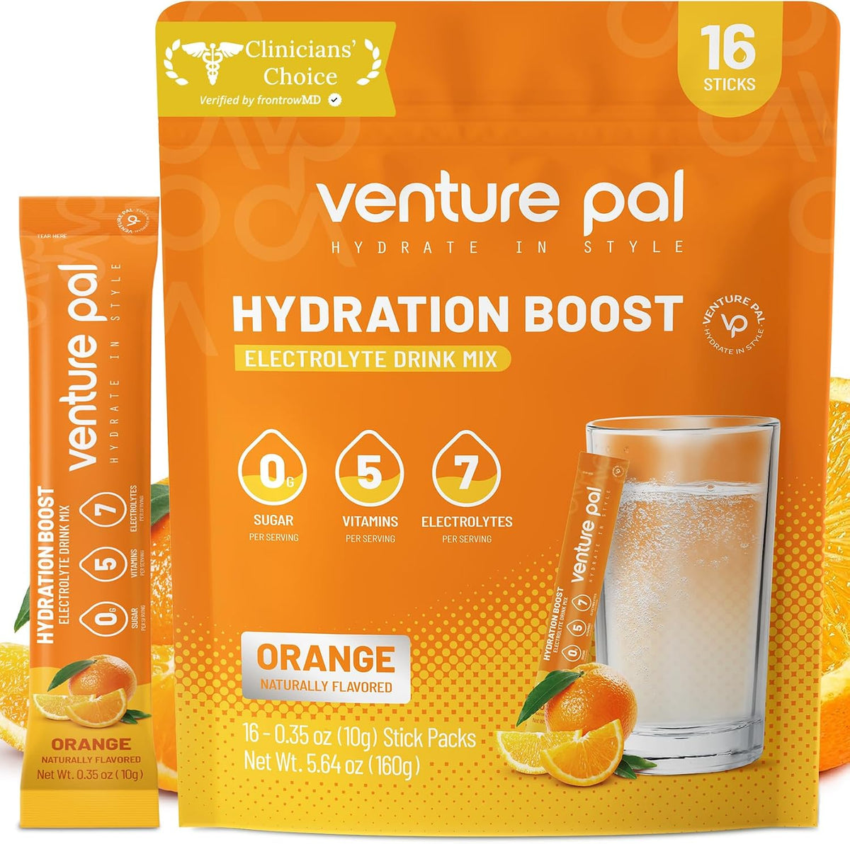Venture Pal Sugar Free Electrolyte Powder, Liquid Daily IV Hydration Packet