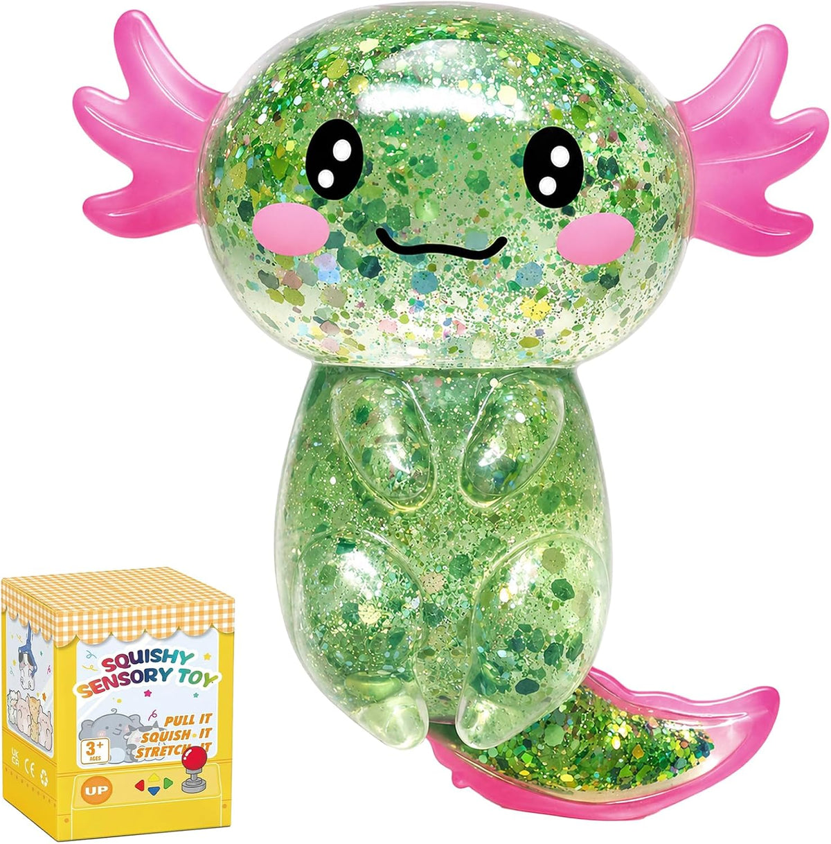 Axolotl Squishy Toy ,Axolotl Squishy Stress Toy for Kids & Adults(Blue)