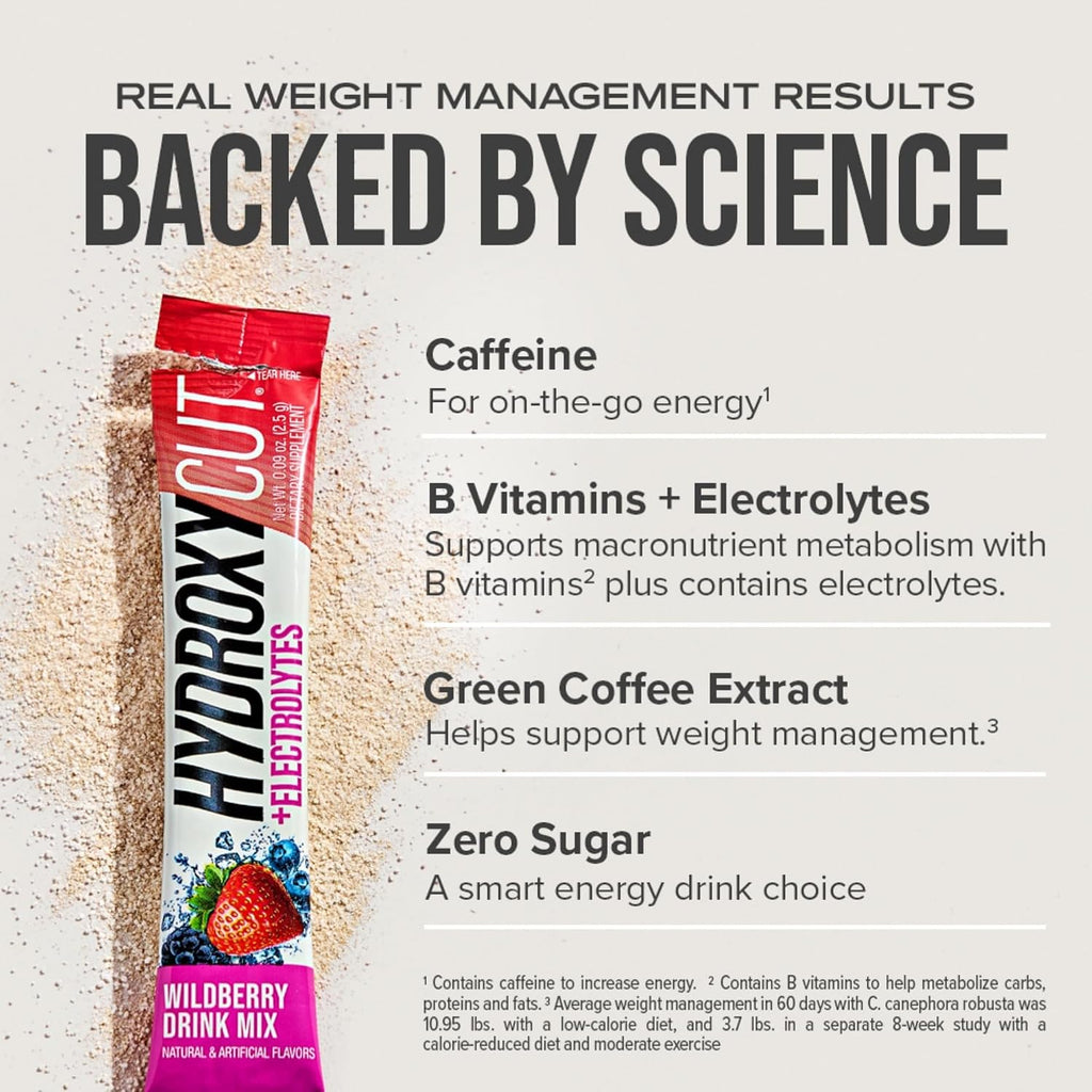 Hydroxycut Drink Mix, Advanced Result, Wildberry Blast, 21 Stick Packs