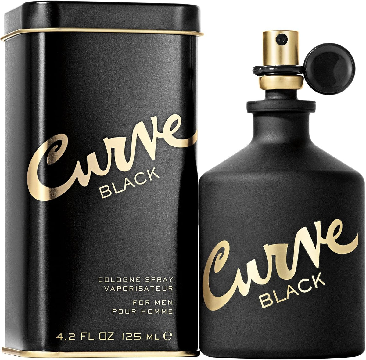 Curve Black Men's Cologne Fragrance Spray, Casual Day or Night Scent, 4.2 fl oz
