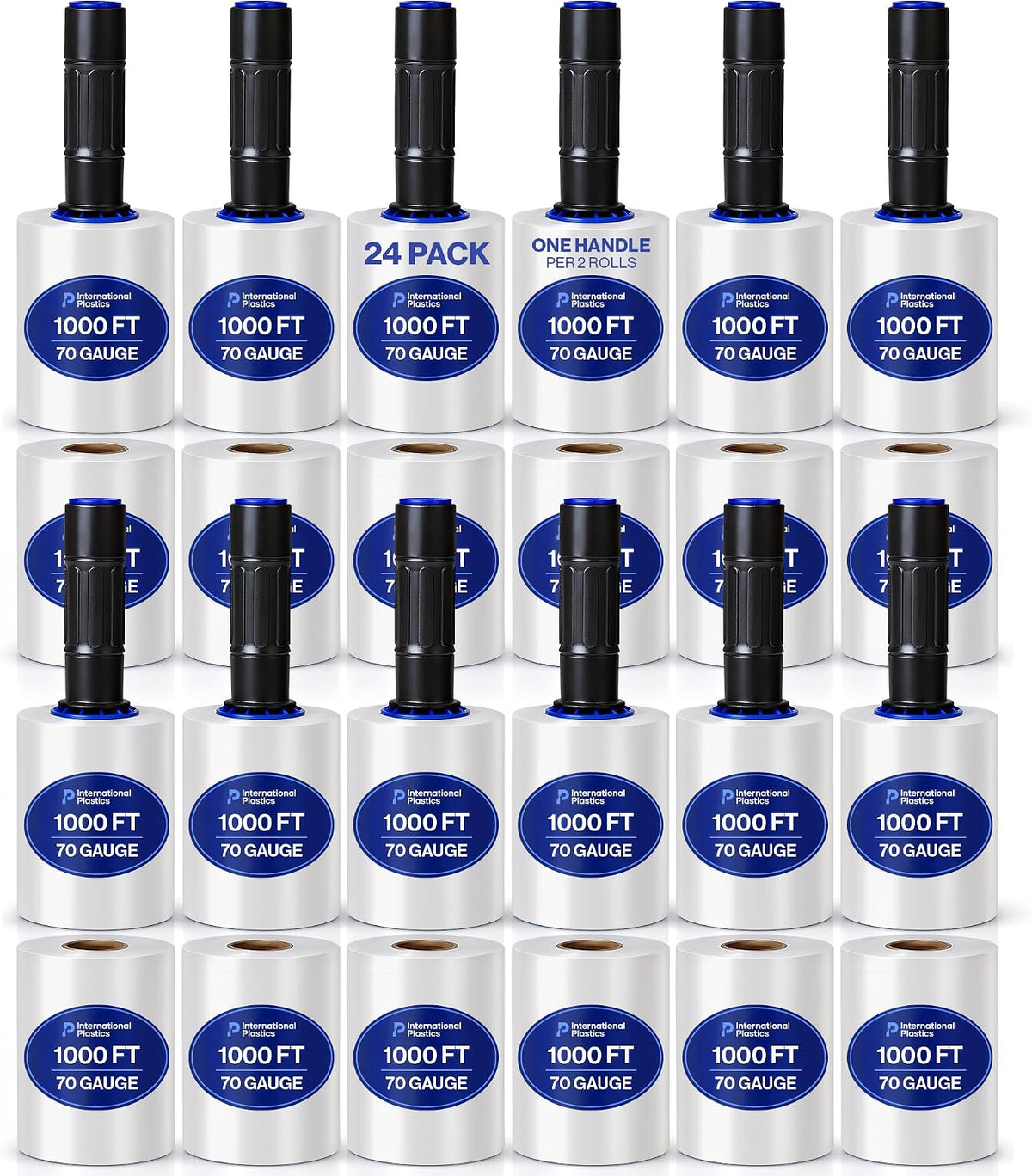 International Plastics Co. 15'' Stretch Wrap with Rotating Handles