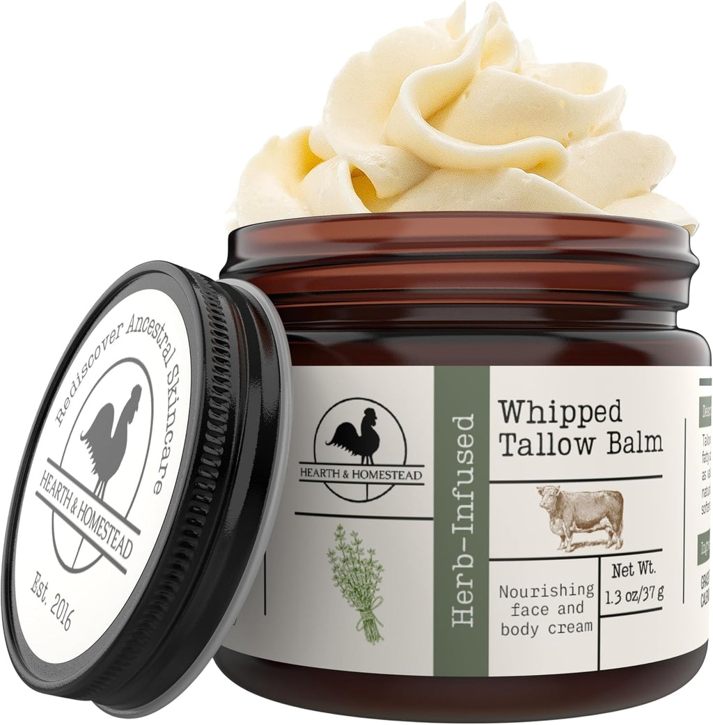 Hearth & Homestead Whipped Beef Tallow for Skin & Face Coffee Vanilla 1.3oz