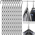 NiHome Space Saving Hangers 10-Pack, Metal Closet Organizer with Safety Cap