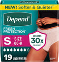 Depend Fresh Protection Adult Diapers for Women, Large, 72 Count