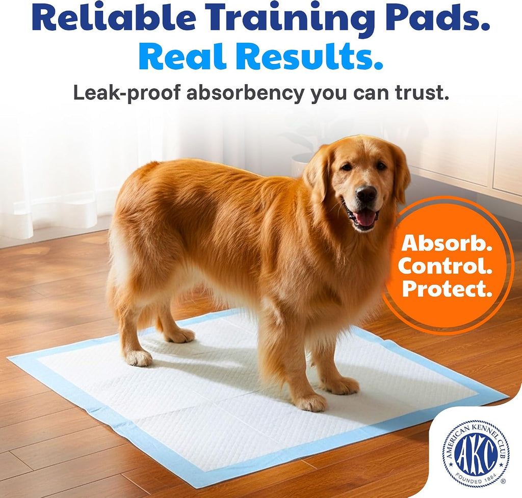AKC Dog Training Pads, XL 28" x 30", Fresh Scent, 50 Count