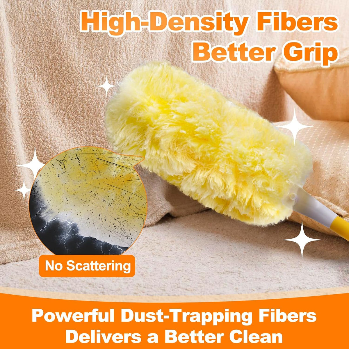 50 Count Heavy Duty Duster Refills Compatible with Swiffer Dusters