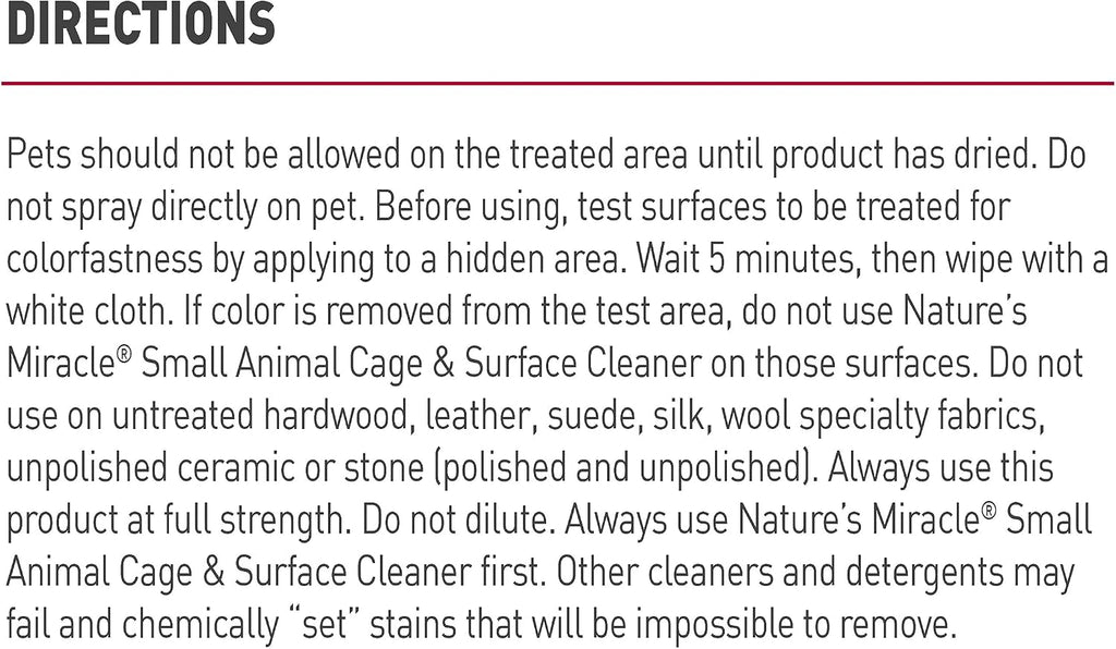 Nature's Miracle Small Animal Cage & Surface Cleaner, 24 oz