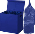 Simple Houseware Double Laundry Hamper with Lid & Removable Bags, Black