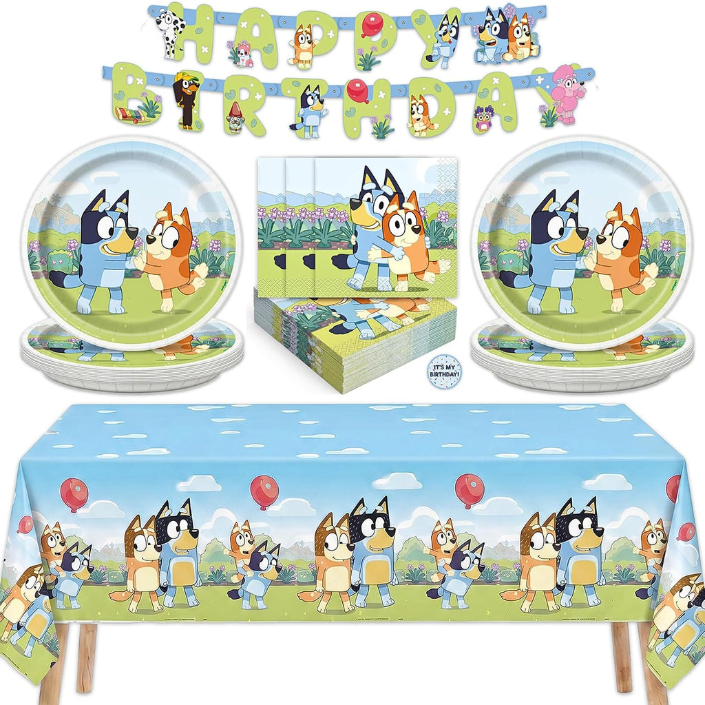 Bluey Birthday Decorations, Party Supplies, Serves 16 Guests