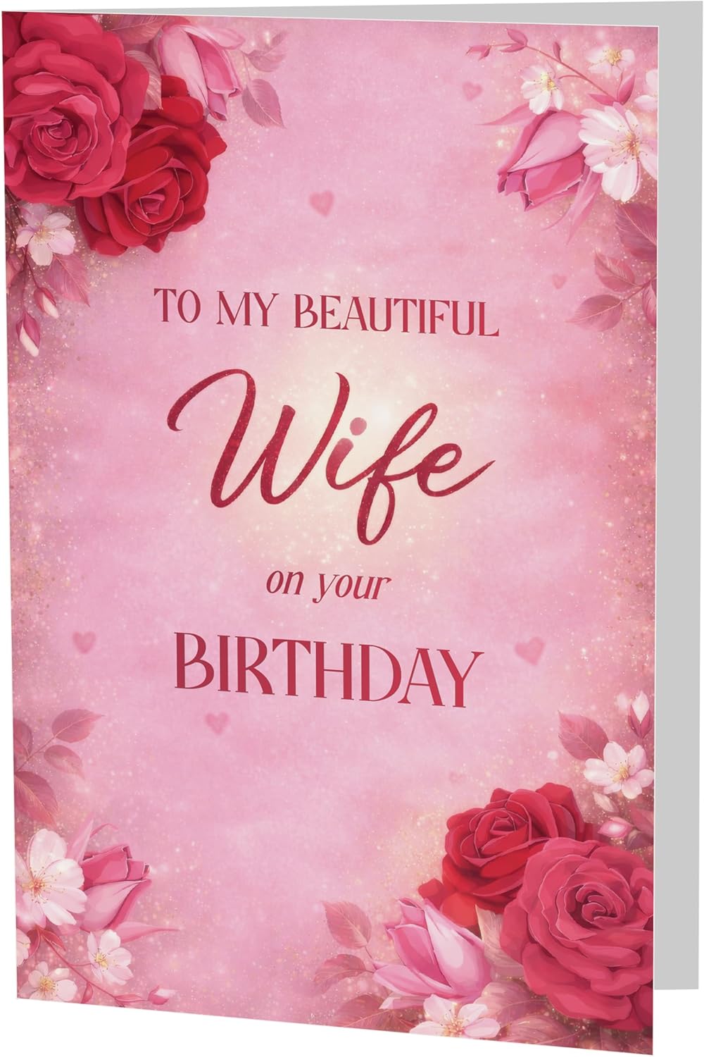 Wife Birthday Card With Printed Verse Premium A5 Size UK Made