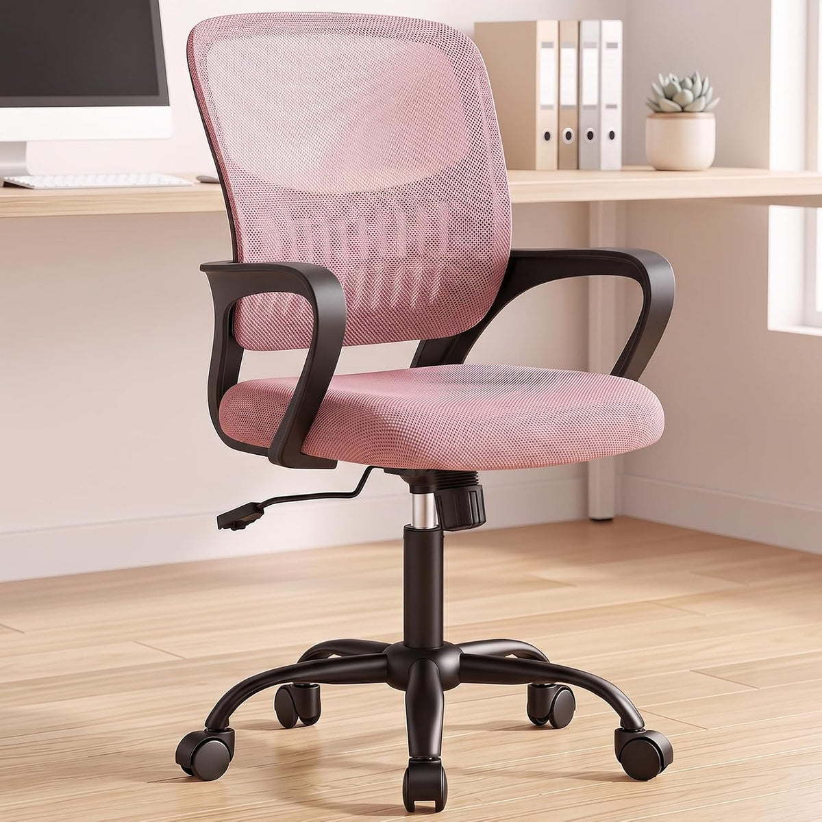 OLIXIS Ergonomic Office Desk Chair, Mid-Back Executive Computer Chair