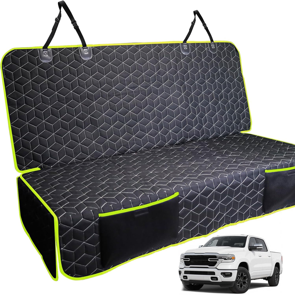 Meginc Dog Car Seat Covers for Back Seat, Bench Seat Covers for Trucks