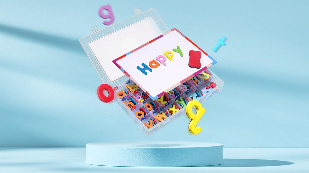 Gamenote Magnetic Alphabet Letters Kit, 238 Pcs with Magnet Board
