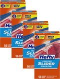 Hefty Slider Freezer Bags, Gallon Size, 56ct