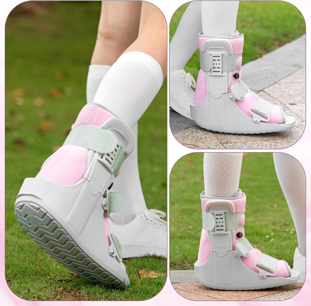 Jewlri Walking Boot for Broken Foot Injury, Air Cam Walker Boot, M