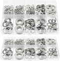 Flat Washers 105 Pcs Assortment, Multi-Size M3 to M10 Kit for Small Projects, Home Repair, Electronics, Furniture & Bicycle Maintenance Hardware Essentials