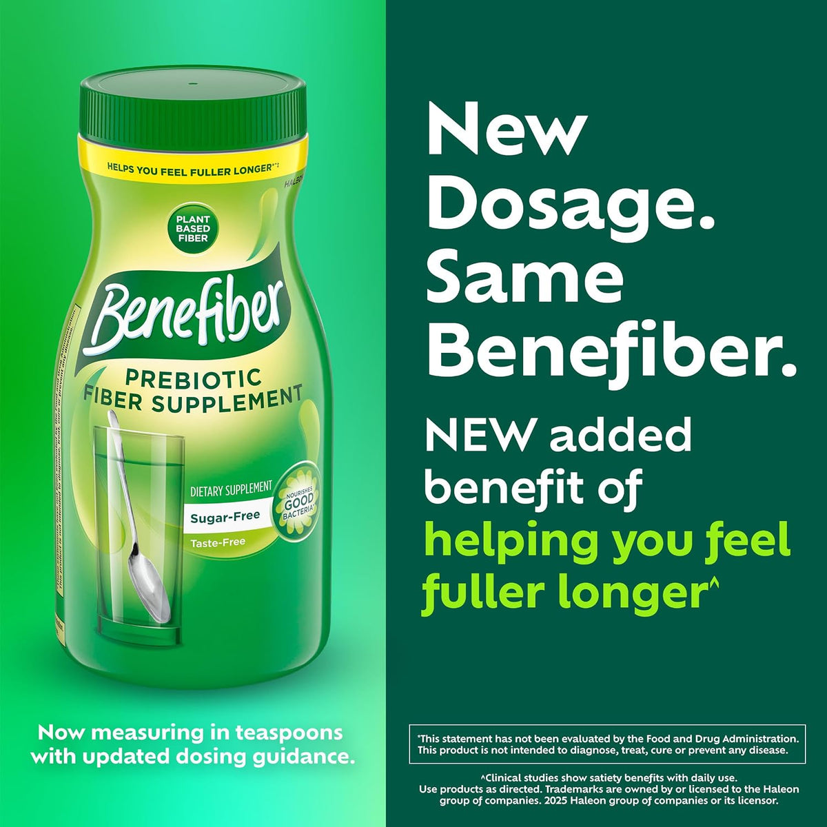 Benefiber Prebiotic Fiber Supplement Powder, Unflavored, 250 Teaspoons