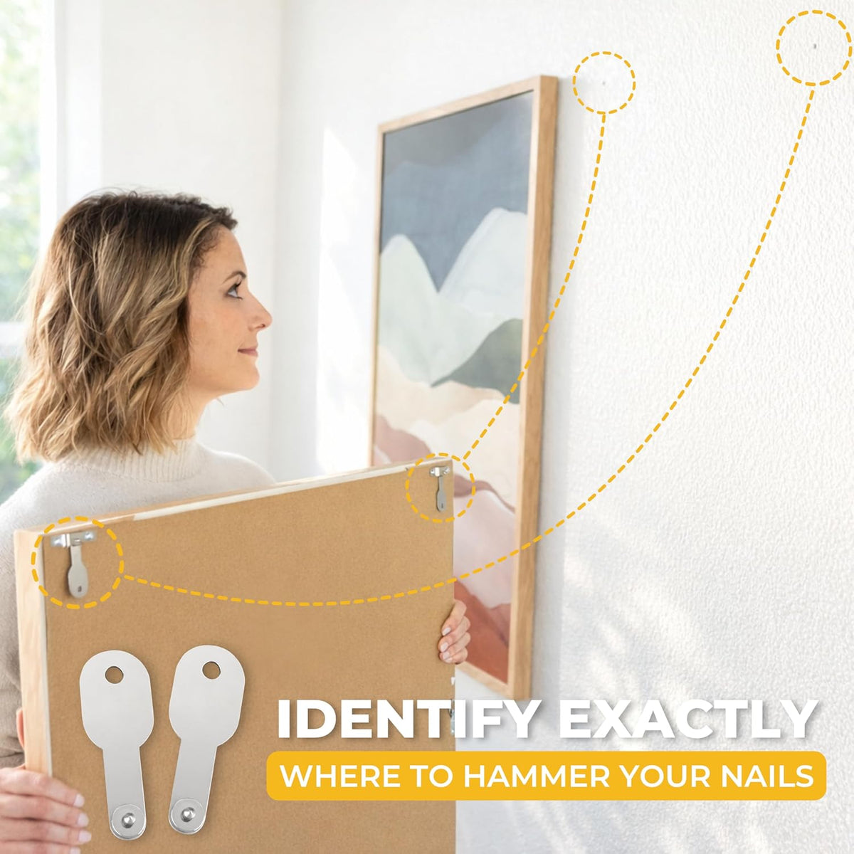 Original Go Hang It!® Pro All-in-One Picture Hanging Kit, Level & Hardware