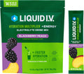 Liquid I.V. Hydration + Energy Electrolytes, BlackBerry Peach, 14 Count