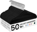 SONGMICS Velvet Hangers 50 Pack, Non-Slip Clothes Hangers, Space-Saving