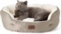 Bedsure Small Dog Bed Washable,Round Cat Beds for Indoor Cats,20in Camel