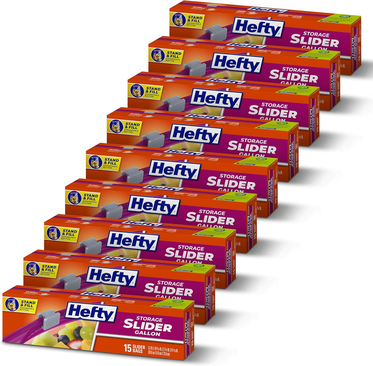 Hefty Slider Storage Bags, Gallon Size, 66ct