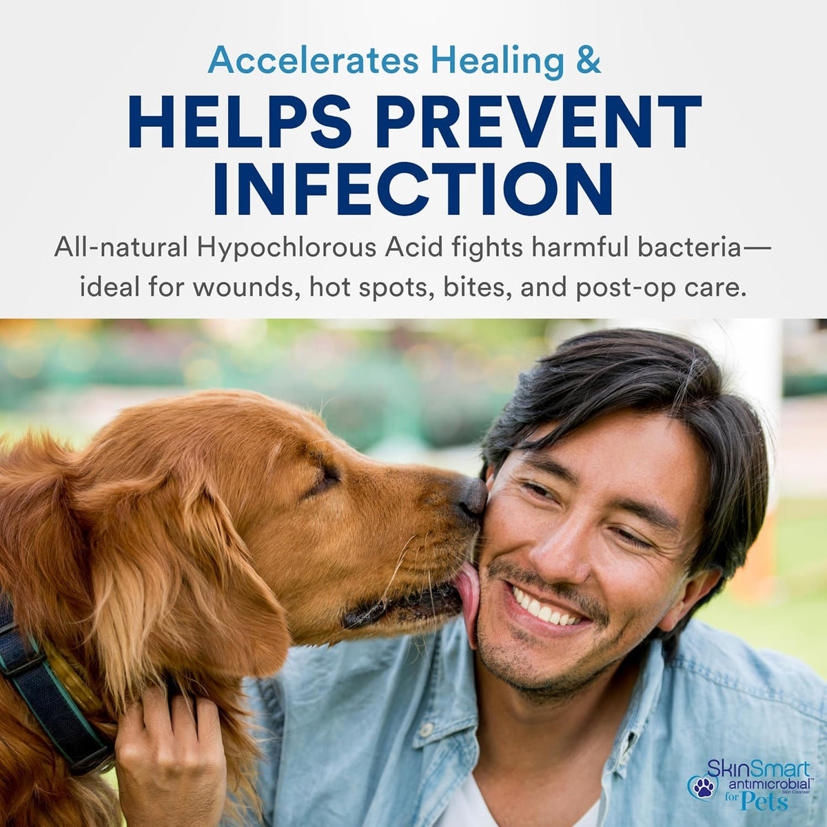 SkinSmart Antimicrobial Wound Care for Pets, Hypochlorous Acid Spray, 8 oz